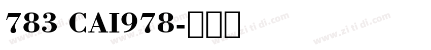 783 CAI978字体转换
